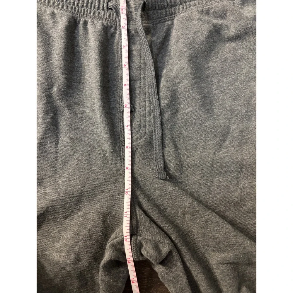 Eddie Bauer Lounge Mens Large Gray Cotton Blend Drawstring‎ Raw Hem Jogger Pants